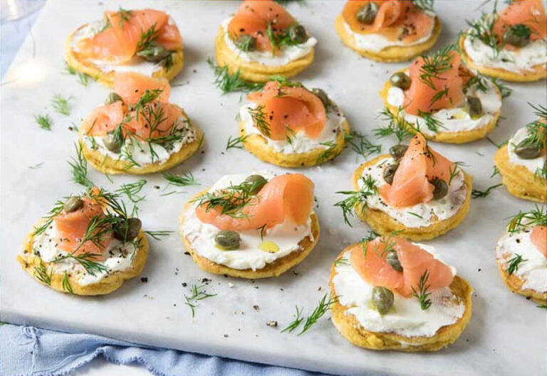 Smoked Salmon Caper Cream Cheese Blinis Mortons